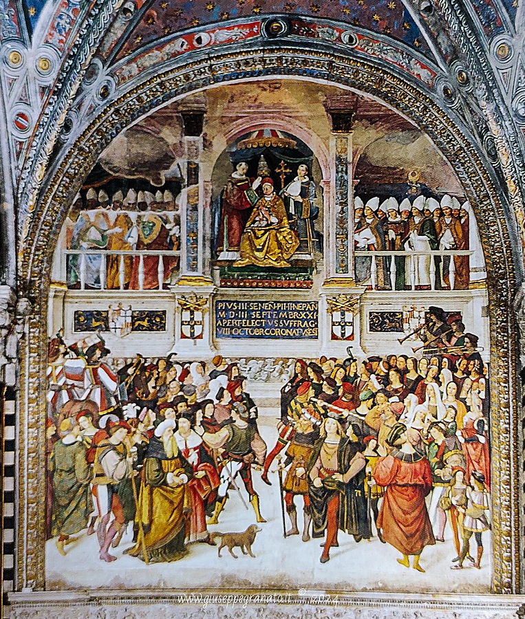 Pinturicchio, "Incoronazione di Pio III", Libreria Piccolomini Siena Cattedrale